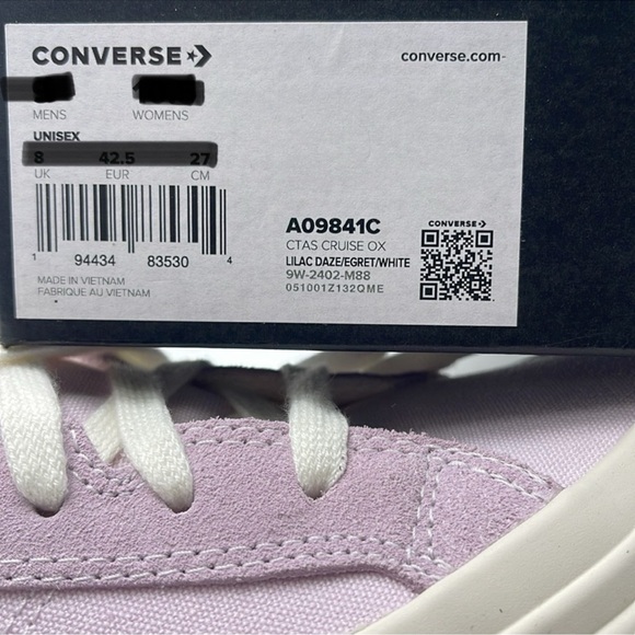 Converse WMNS CTAS CRUISE OX LILAC DAZE/EGRET/WHITE A09841C Platforms Sneakers - Picture 16 of 16